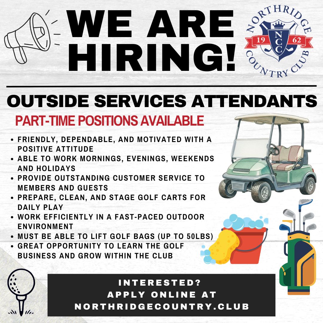 Outside Services Attendants hiring flyer